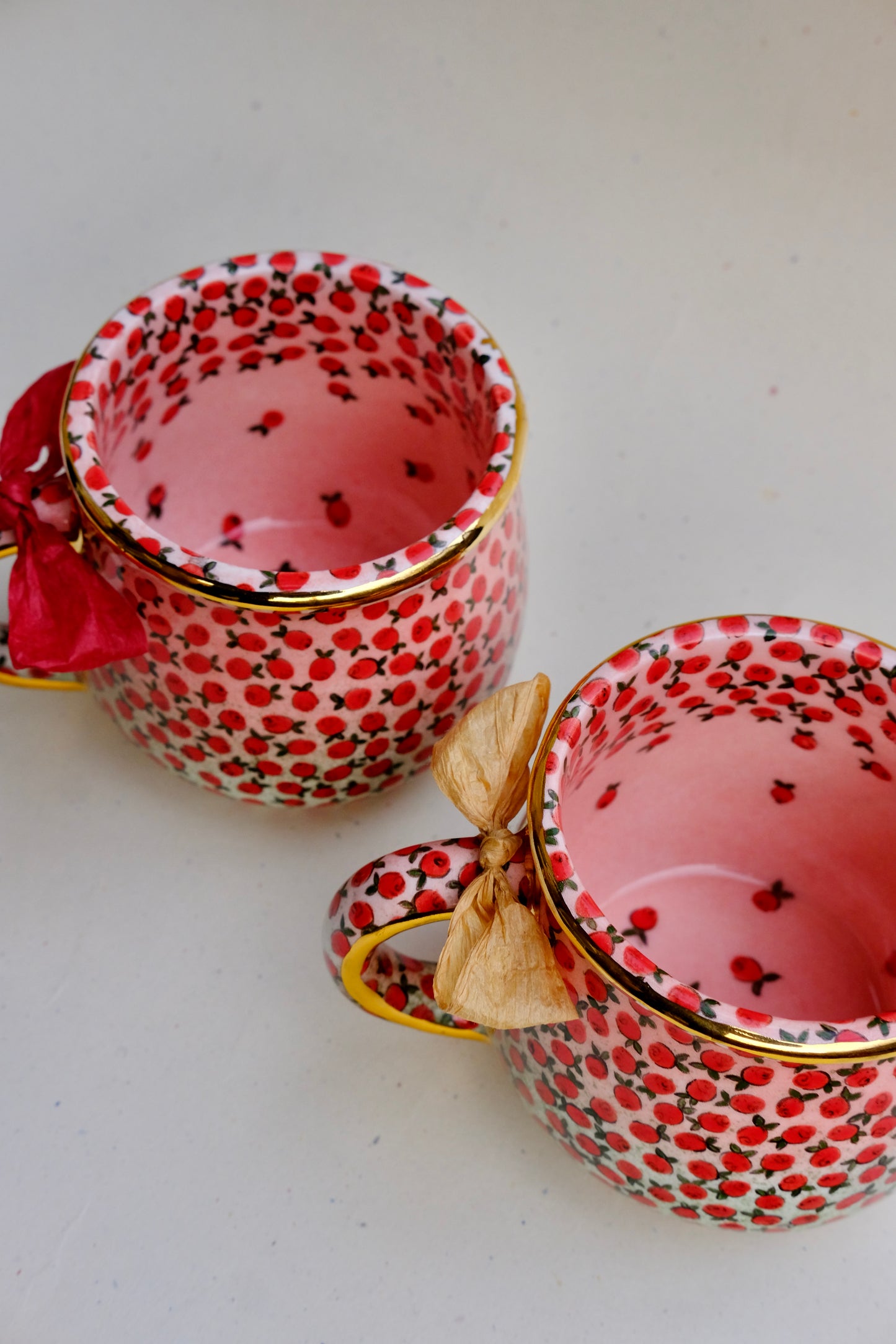 Winter Rosy Cups